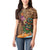 Hawaiian Tiki Mask Surfing Kakau Pattern Women Polo Shirt