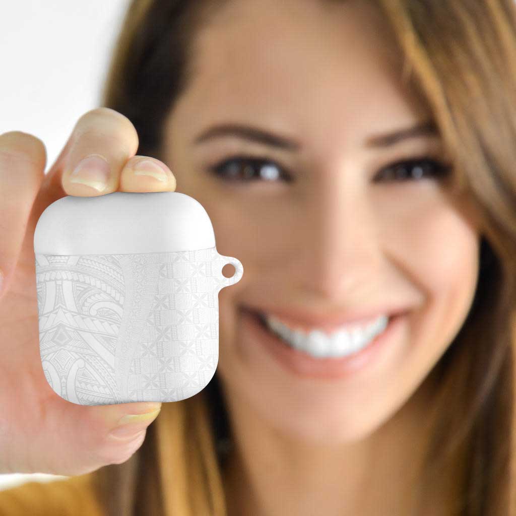 Niue White Sunday AirPods Case Hiapo Tribal Art Tattoos LT03 White - Polynesian Pride