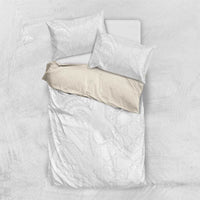 Niue White Sunday Bedding Set Hiapo Tribal Art Tattoos LT03 US Twin 172cm x 218cm White - Polynesian Pride