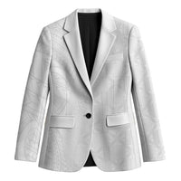Niue White Sunday Blazer Hiapo Tribal Art Tattoos LT03 Unisex White - Polynesian Pride