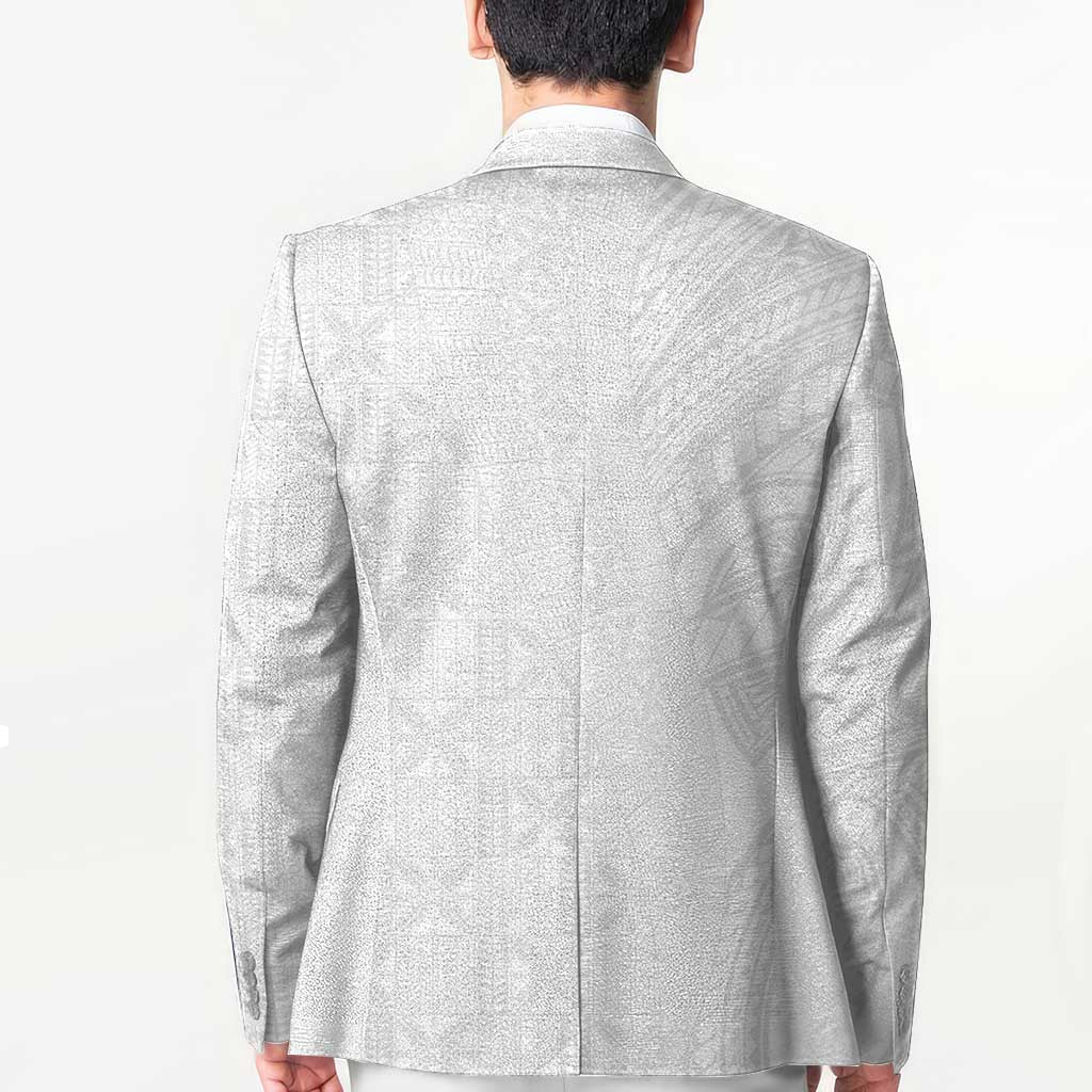 Niue White Sunday Blazer Hiapo Tribal Art Tattoos LT03 - Polynesian Pride