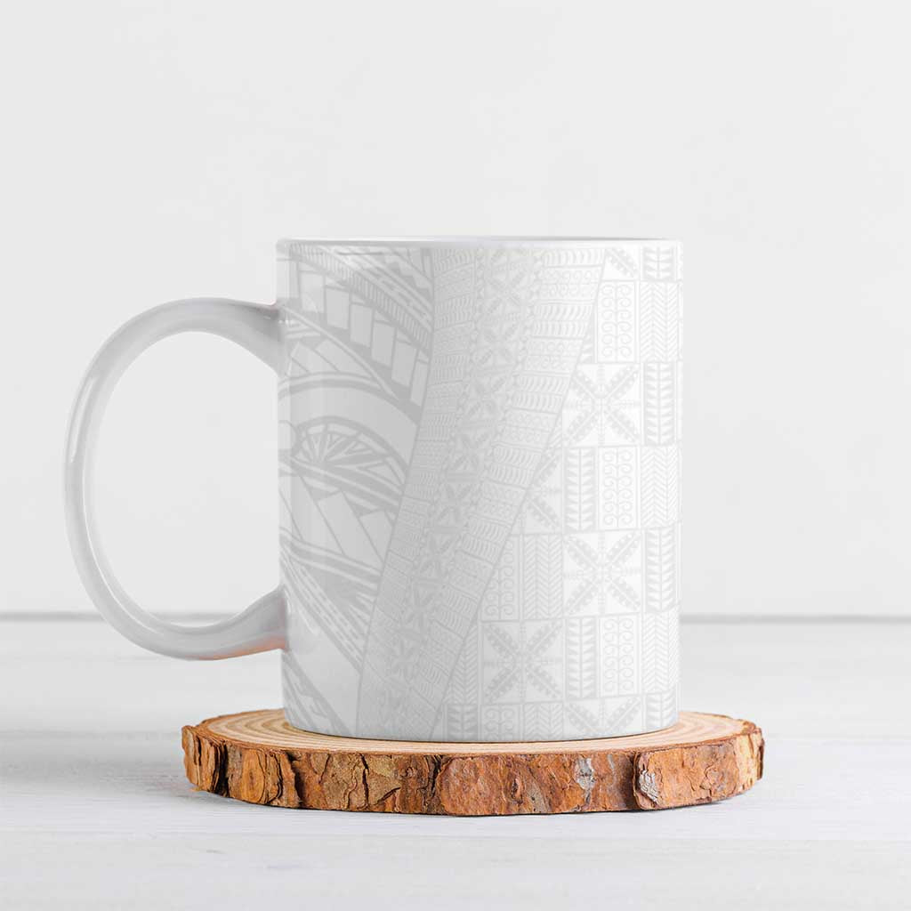 Niue White Sunday Ceramic Mug Hiapo Tribal Art Tattoos LT03 White - Polynesian Pride