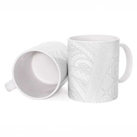 Niue White Sunday Ceramic Mug Hiapo Tribal Art Tattoos LT03 - Polynesian Pride