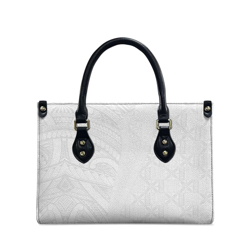 Niue White Sunday Leather Bag Hiapo Tribal Art Tattoos LT03 - Polynesian Pride