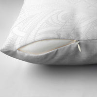 Niue White Sunday Pillow Cover Hiapo Tribal Art Tattoos LT03 - Polynesian Pride