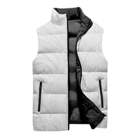 Niue White Sunday Sleeveless Puffer Jacket Hiapo Tribal Art Tattoos LT03 - Polynesian Pride