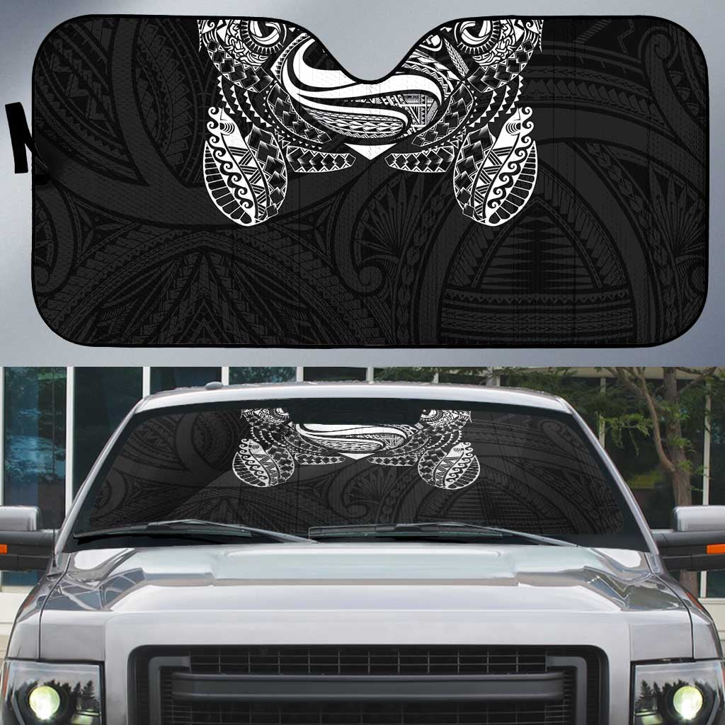 Super Samoan Traditional Tribal Art Tattoos Auto Sun Shade Black Color LT03 Black - Polynesian Pride
