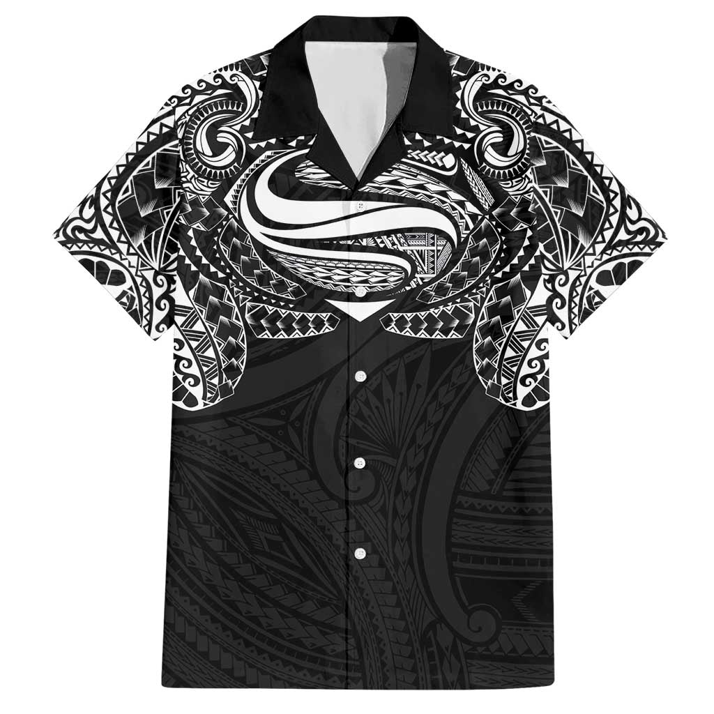 Super Samoan Traditional Tribal Art Tattoos Hawaiian Shirt Black Color LT03 Black - Polynesian Pride