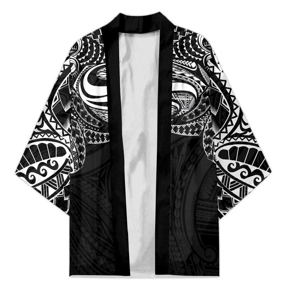 Super Samoan Traditional Tribal Art Tattoos Kimono Black Color LT03 Unisex Black - Polynesian Pride