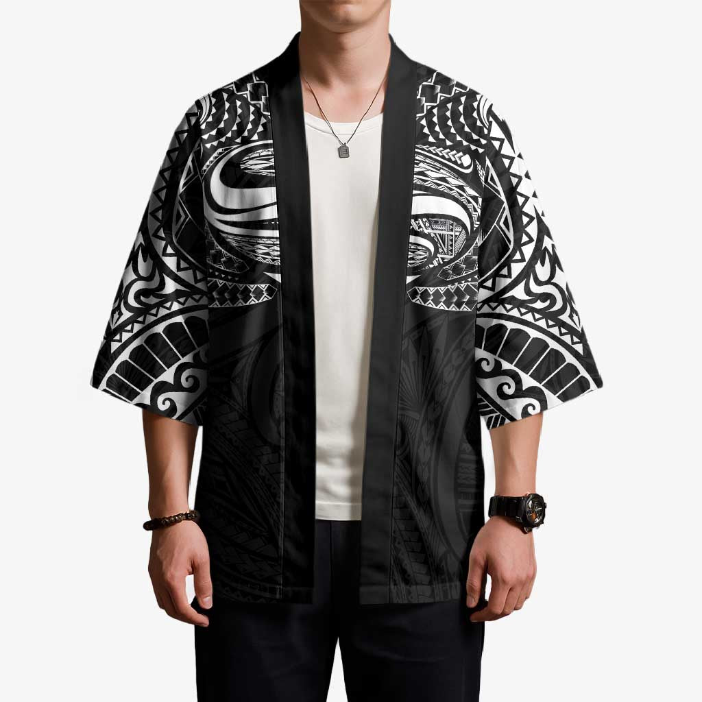 Super Samoan Traditional Tribal Art Tattoos Kimono Black Color LT03 - Polynesian Pride