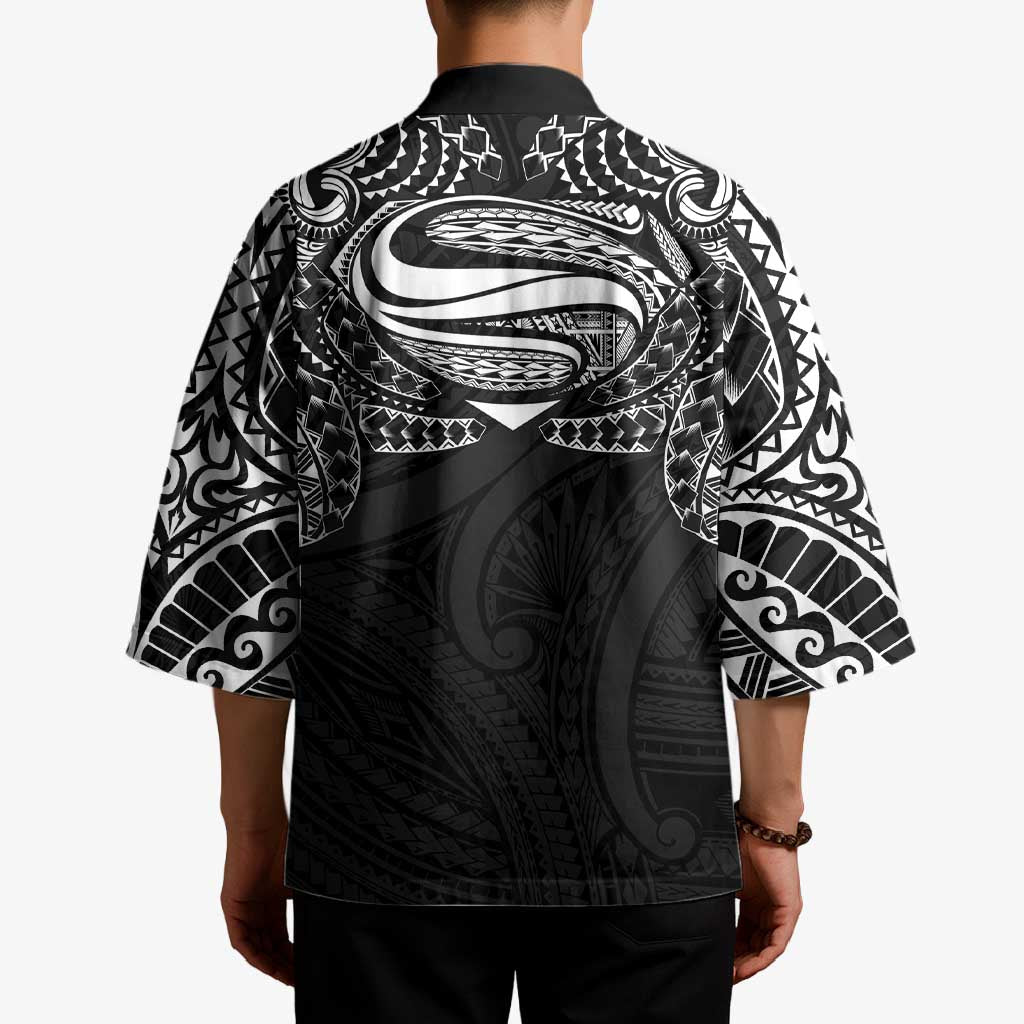 Super Samoan Traditional Tribal Art Tattoos Kimono Black Color LT03 - Polynesian Pride