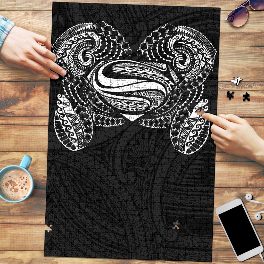 Super Samoan Traditional Tribal Art Tattoos Puzzle Black Color LT03 Black - Polynesian Pride