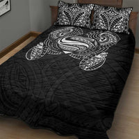 Super Samoan Traditional Tribal Art Tattoos Quilt Bed Set Black Color LT03 - Polynesian Pride