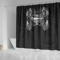Super Samoan Traditional Tribal Art Tattoos Shower Curtain Black Color LT03 - Polynesian Pride