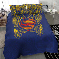 Super Samoan Traditional Tribal Art Tattoos Bedding Set Blue Color LT03 - Polynesian Pride