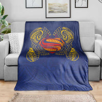 Super Samoan Traditional Tribal Art Tattoos Blanket Blue Color LT03 - Polynesian Pride