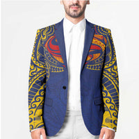 Super Samoan Traditional Tribal Art Tattoos Blazer Blue Color LT03 - Polynesian Pride