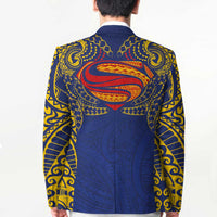 Super Samoan Traditional Tribal Art Tattoos Blazer Blue Color LT03 - Polynesian Pride