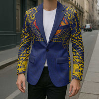 Super Samoan Traditional Tribal Art Tattoos Blazer Blue Color LT03 - Polynesian Pride