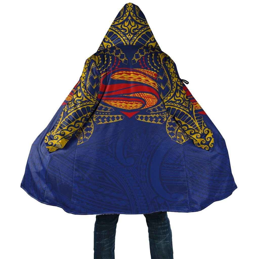 Super Samoan Traditional Tribal Art Tattoos Cloak Blue Color LT03 Unisex Blue - Polynesian Pride
