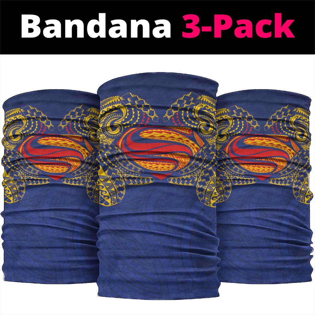 Super Samoan Traditional Tribal Art Tattoos Neck Gaiter Blue Color LT03 package One Size: 25*50cm Blue - Polynesian Pride