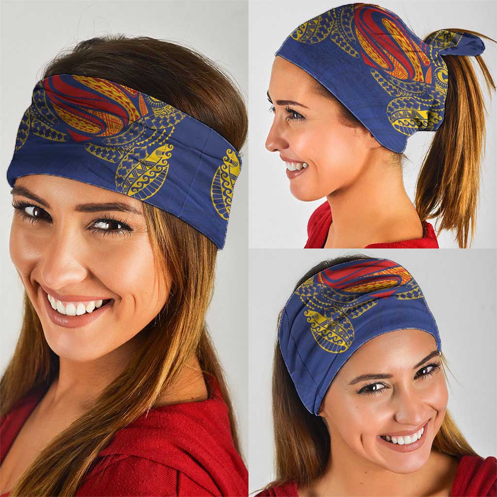 Super Samoan Traditional Tribal Art Tattoos Neck Gaiter Blue Color LT03 - Polynesian Pride