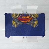 Super Samoan Traditional Tribal Art Tattoos Tablecloth Blue Color LT03 Blue - Polynesian Pride