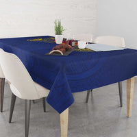 Super Samoan Traditional Tribal Art Tattoos Tablecloth Blue Color LT03 - Polynesian Pride