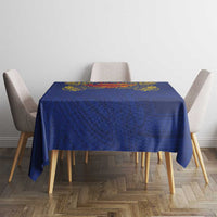 Super Samoan Traditional Tribal Art Tattoos Tablecloth Blue Color LT03 - Polynesian Pride
