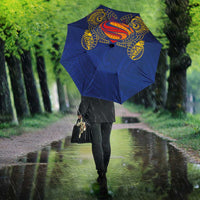 Super Samoan Traditional Tribal Art Tattoos Umbrella Blue Color LT03 - Polynesian Pride