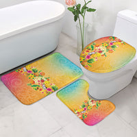 Hawaiian Tropical Fruits and Plants Bathroom Set Kakau Pattern Summer Vibe LT03 - Polynesian Pride