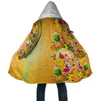 Hawaiian Tropical Fruits and Plants Cloak Kakau Pattern Summer Vibe LT03 Unisex Multicolor - Polynesian Pride