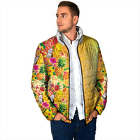 Hawaiian Tropical Fruits and Plants Padded Jacket Kakau Pattern Summer Vibe LT03 - Polynesian Pride