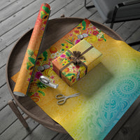 Hawaiian Tropical Fruits and Plants Wrapping Paper Kakau Pattern Summer Vibe LT03 - Polynesian Pride