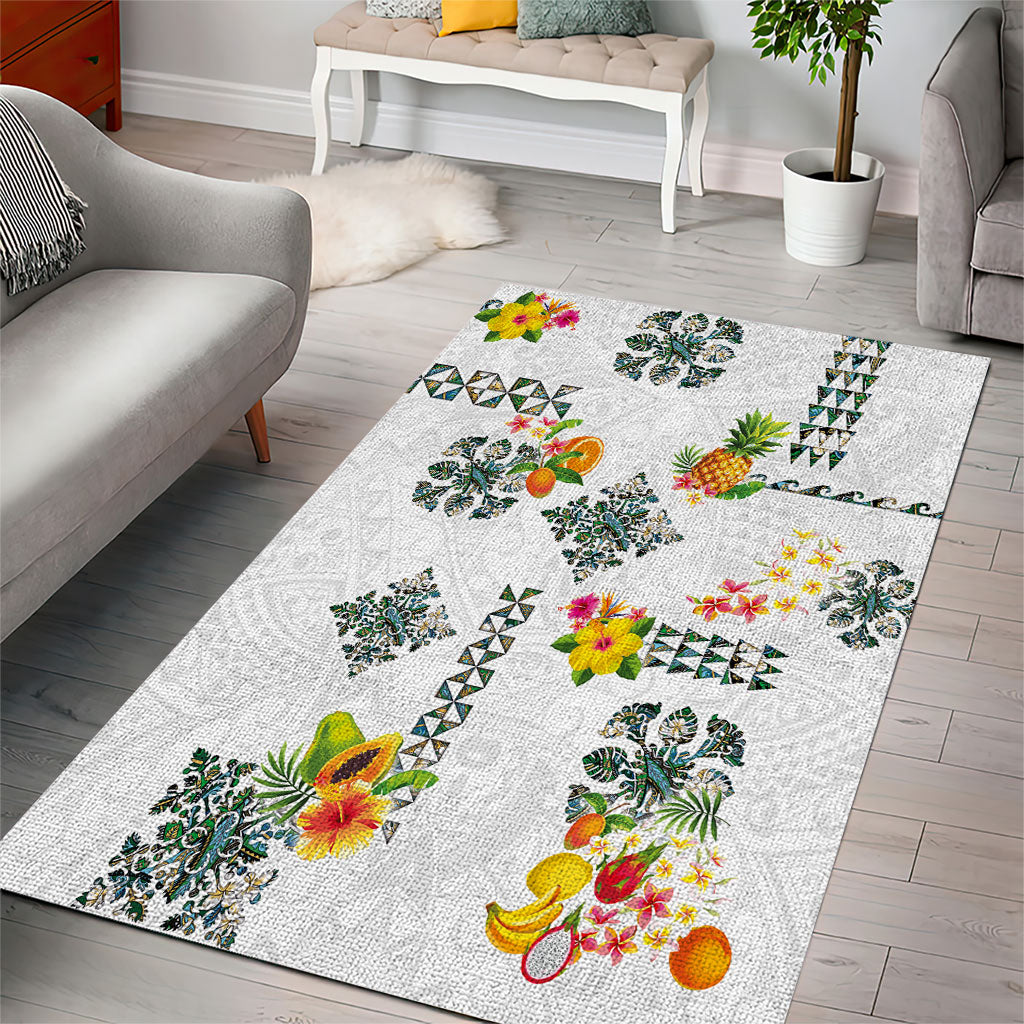 Hawaiian Quilts Area Rug Tropical Fruits and Plants LT03 - Polynesian Pride