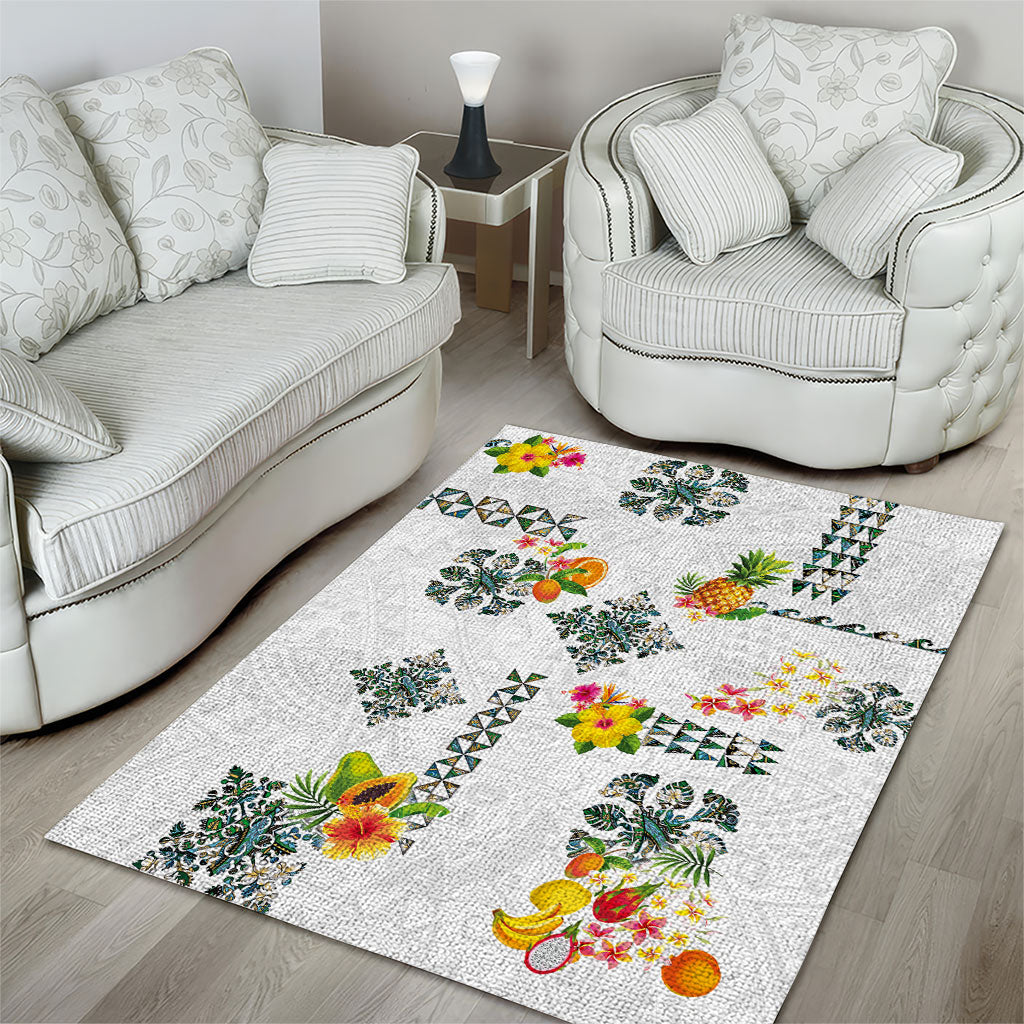 Hawaiian Quilts Area Rug Tropical Fruits and Plants LT03 - Polynesian Pride