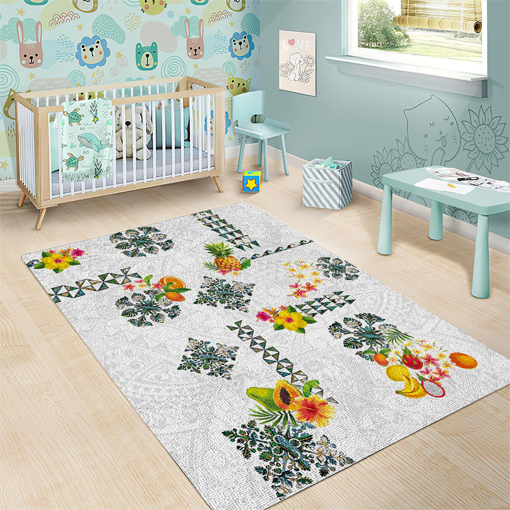 Hawaiian Quilts Area Rug Tropical Fruits and Plants LT03 - Polynesian Pride