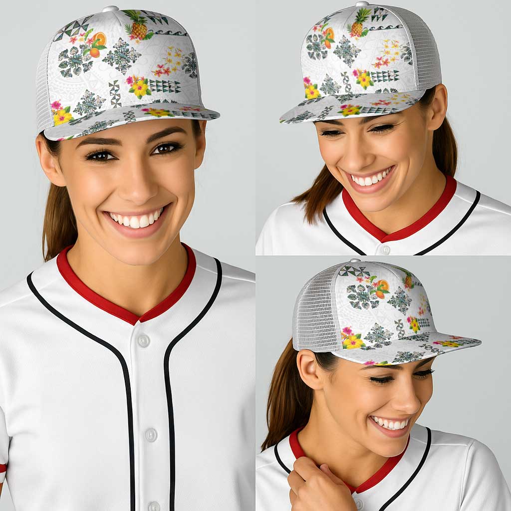 Hawaiian Quilts Baseball Net Cap Tropical Fruits and Plants LT03 - Polynesian Pride