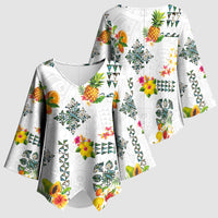 Hawaiian Quilts Kimono Sleeve Blouse Tropical Fruits and Plants LT03 - Polynesian Pride