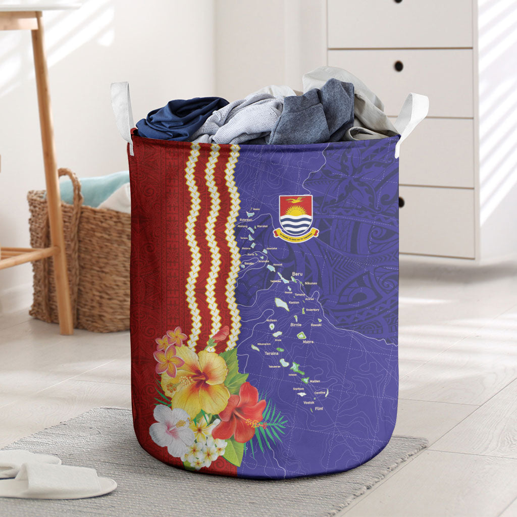 Kiribati Heritage Laundry Basket Map of the Islands and Polynesia Pattern LT03 Multicolor - Polynesian Pride