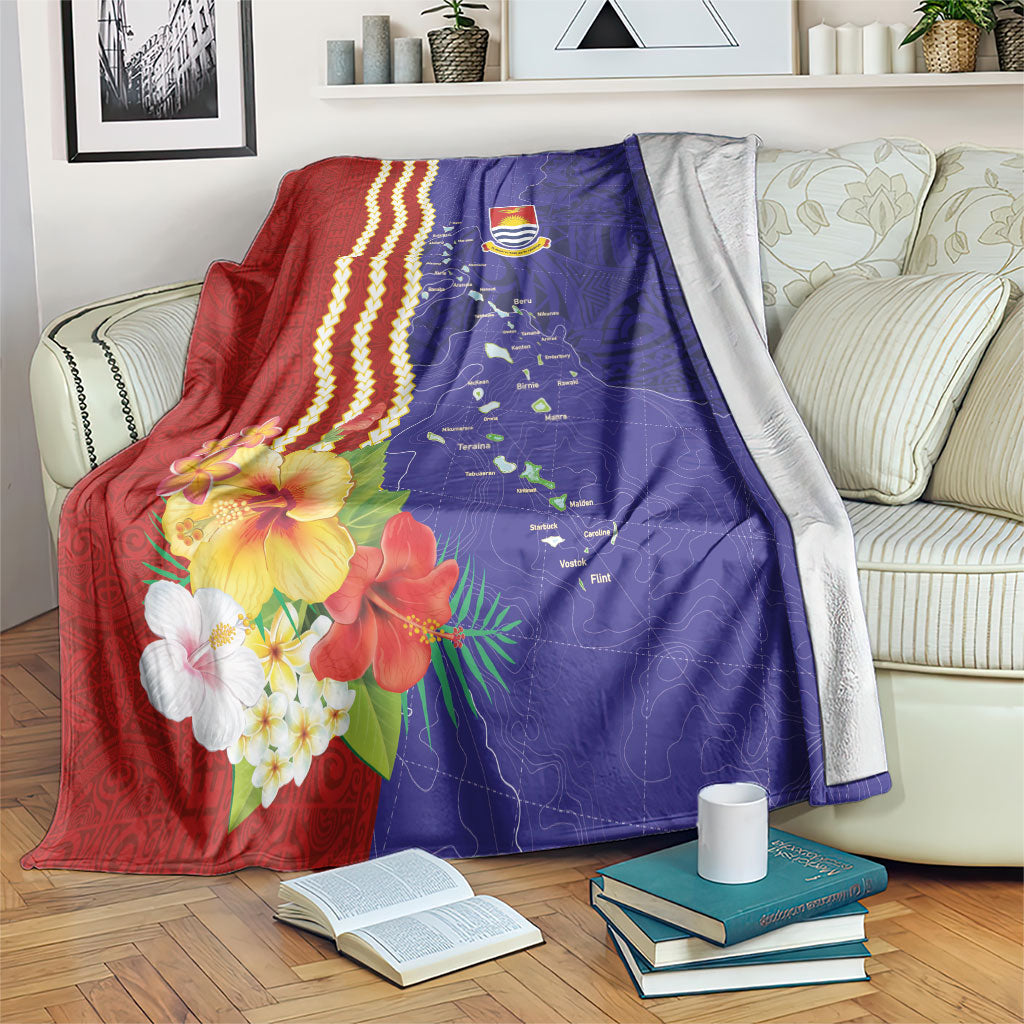 Kiribati Heritage Blanket Map of the Islands and Polynesia Pattern LT03 Multicolor - Polynesian Pride