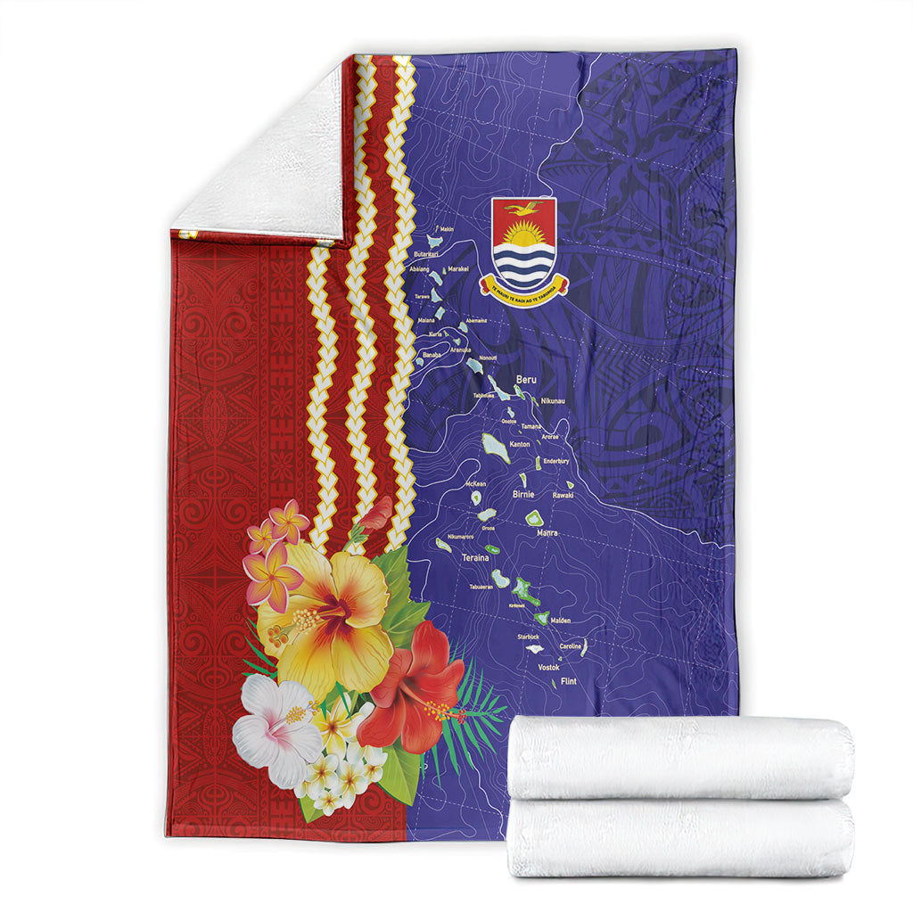 Kiribati Heritage Blanket Map of the Islands and Polynesia Pattern LT03 - Polynesian Pride