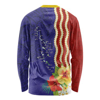 Kiribati Heritage Long Sleeve Shirt Map of the Islands and Polynesia Pattern LT03 - Polynesian Pride