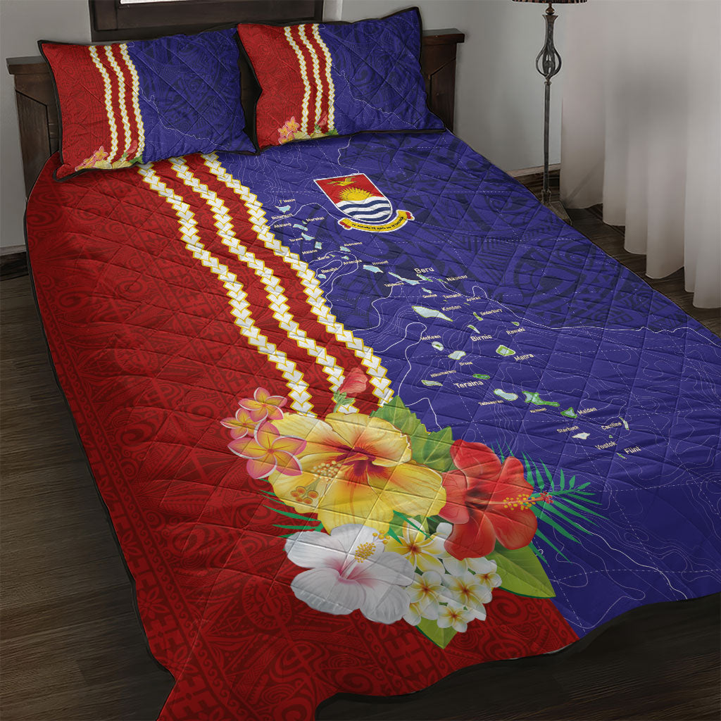Kiribati Heritage Quilt Bed Set Map of the Islands and Polynesia Pattern LT03 Multicolor - Polynesian Pride