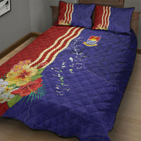 Kiribati Heritage Quilt Bed Set Map of the Islands and Polynesia Pattern LT03 - Polynesian Pride