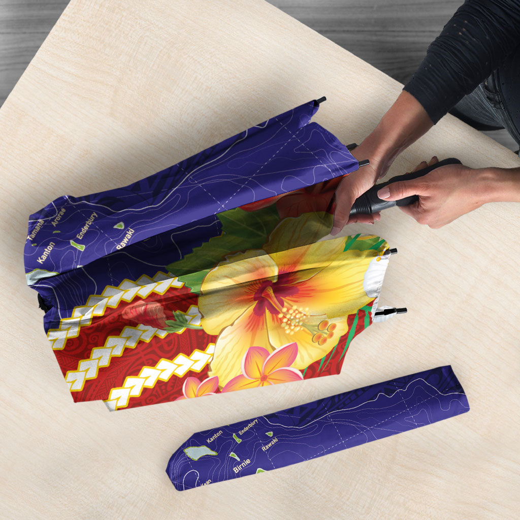 Kiribati Heritage Umbrella Map of the Islands and Polynesia Pattern LT03 - Polynesian Pride
