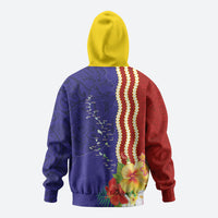Kiribati Heritage Zip Hoodie Map of the Islands and Polynesia Pattern LT03 - Polynesian Pride