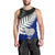 Aotearoa New Zealand Men Tank Top Silver Fern Kiwi Bird and NZ Map with Maori Tribal Blue Style LT03 - Polynesian Pride