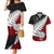 Aotearoa New Zealand Couples Matching Mermaid Dress and Hawaiian Shirt Silver Fern Kiwi Bird and NZ Map with Maori Tribal Red Style LT03 Pink - Polynesian Pride