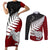 Aotearoa New Zealand Couples Matching Short Sleeve Bodycon Dress and Long Sleeve Button Shirts Silver Fern Kiwi Bird and NZ Map with Maori Tribal Red Style LT03 Pink - Polynesian Pride